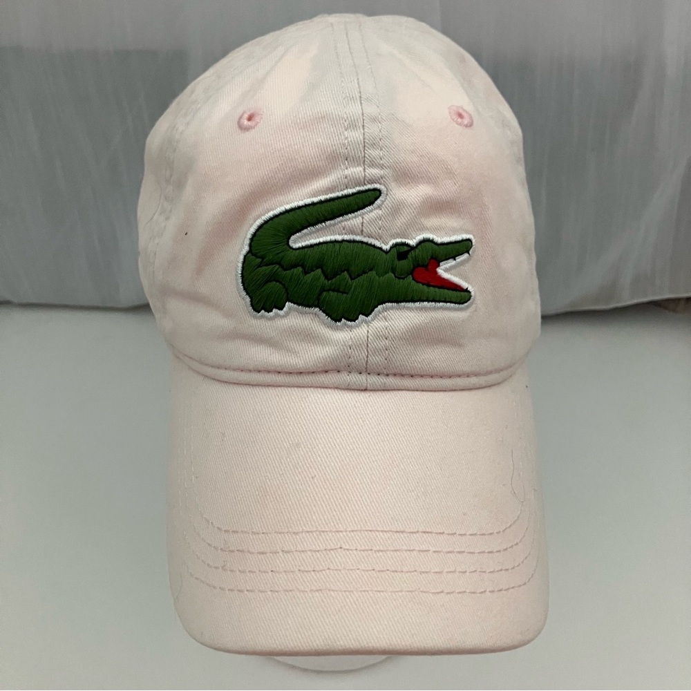 Lacoste Pink Big Croc Logo Baseball Cap